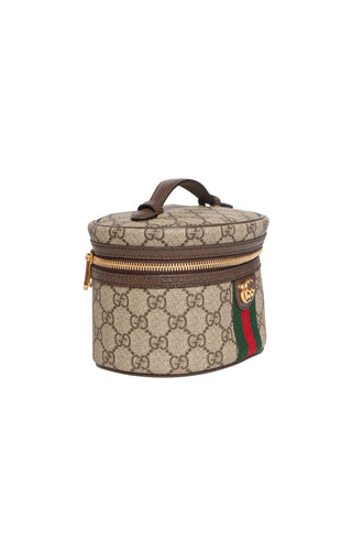 GUCCI (NEW) Cosmetic Bag Size: 6.5" x 4.25" x 4.75"; 1" drop handle
