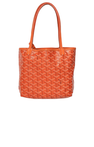 GOYARD (RARE) Handbag Size: 7.75" x 3.5" x 7.5"; 6.5" drop handle