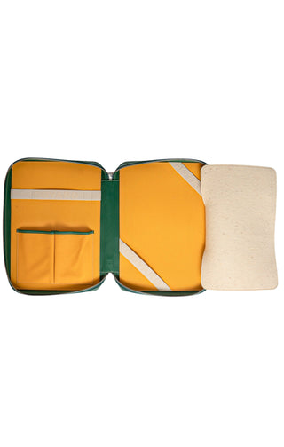 GOYARD (RARE) Portfolio Bag Size: 13.25" x 2.125" x 9.375"; 1.25" drop handle