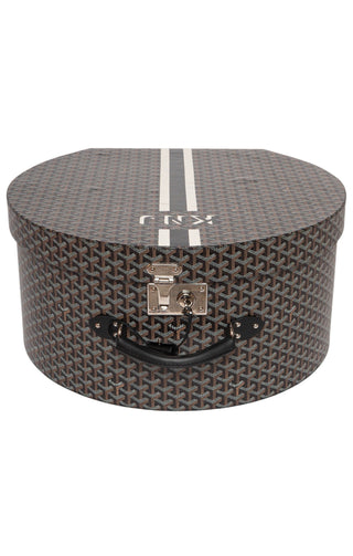 GOYARD (RARE) Luggage Size: 20.25" x 10" x 19.25"; 1.75" drop handle