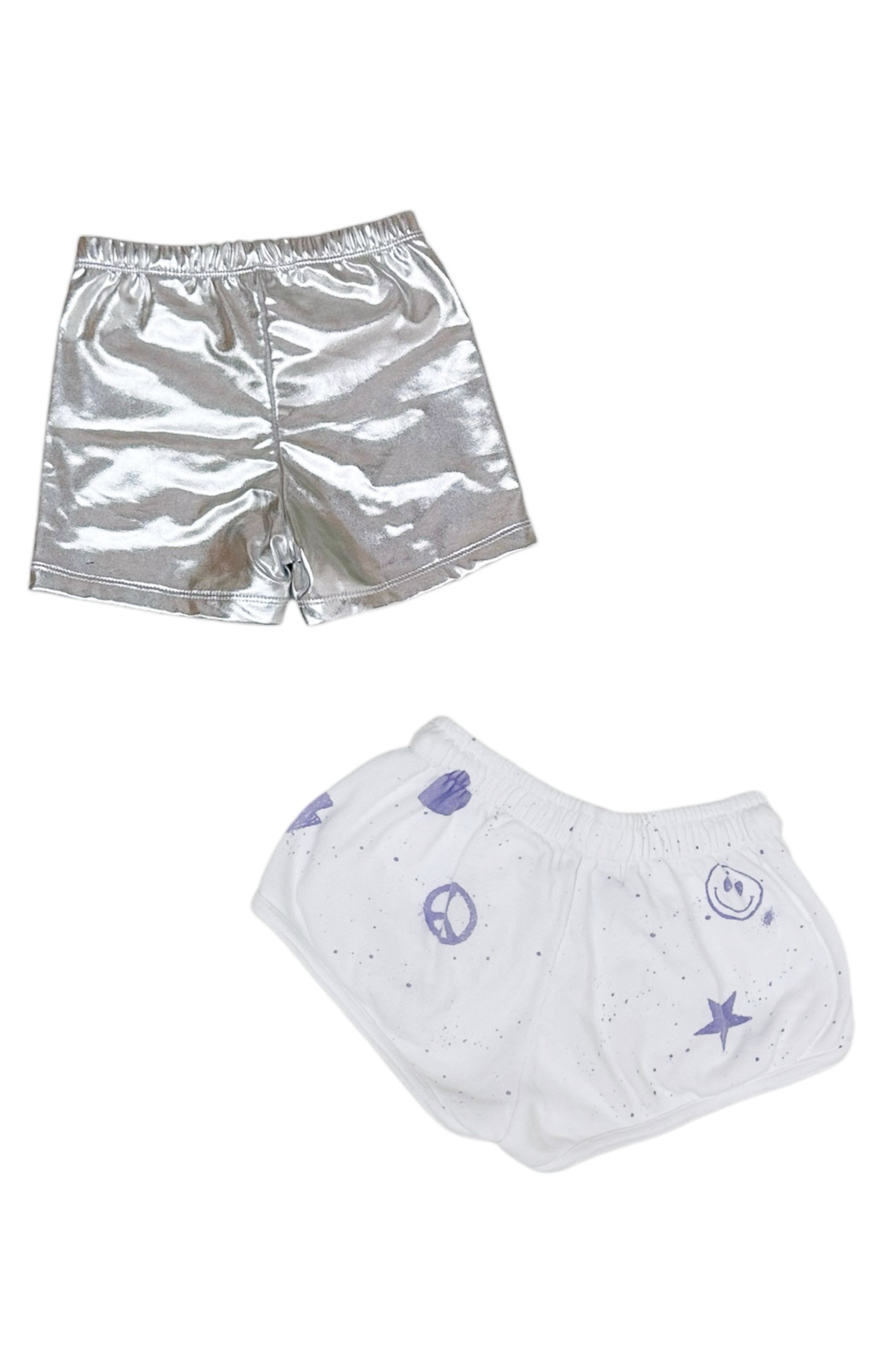 FLOWERS BY ZOE x MODAFANS Shorts Bundle Size: White - Youth S Silver - JP 130 / Fits like 7-8 Years