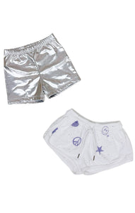 FLOWERS BY ZOE x MODAFANS Shorts Bundle Size: White - Youth S Silver - JP 130 / Fits like 7-8 Years