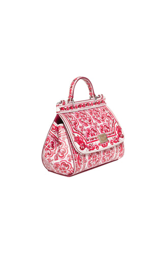 DOLCE & GABBANA (NEW) Handbag Size: 5.5" x 3.375" x 5"; 1.5" drop handle
