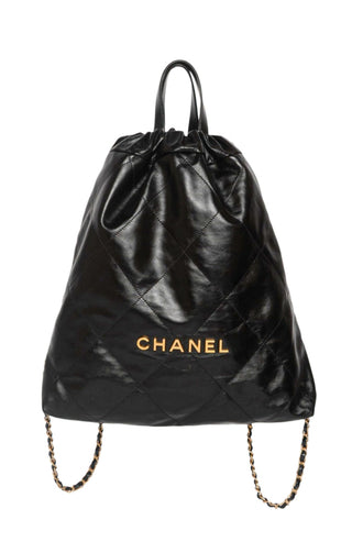 CHANEL Backpack Size: 13.75" x 3.25" x 15"; 3.5" drop handle
