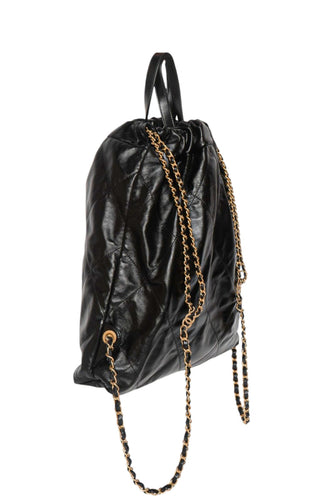 CHANEL Backpack Size: 13.75" x 3.25" x 15"; 3.5" drop handle