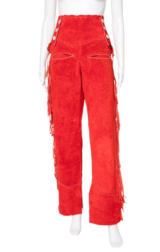 Suede Leather Pants Size: US 26/2