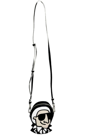 TIFFANY COOPER x KARL LAGERFELD (RARE) Bag Size: 5.125" x 1.75" x 8"; 20.5"-24.5" strap
