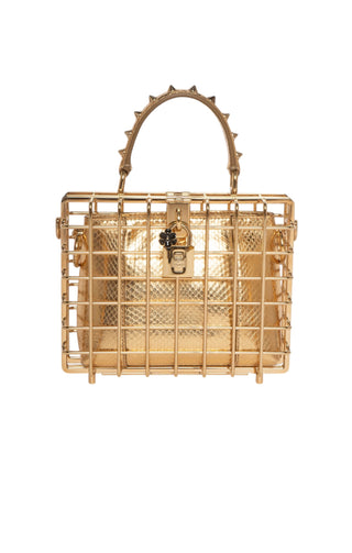 DOLCE & GABBANA (RARE) Handbag Size: 7.625" x 3" x 6"; 3.25" drop handle