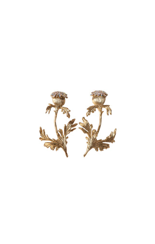 OSCAR DE LA RENTA (NEW) Clip-On Earrings Size: 2.25" x 4"