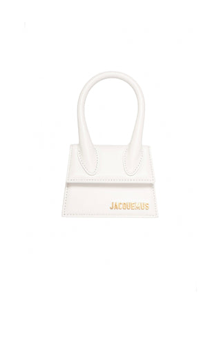 JACQUEMUS Handbag Size: 4.75" x 2.375" x 3.5"; 3.5" drop handle