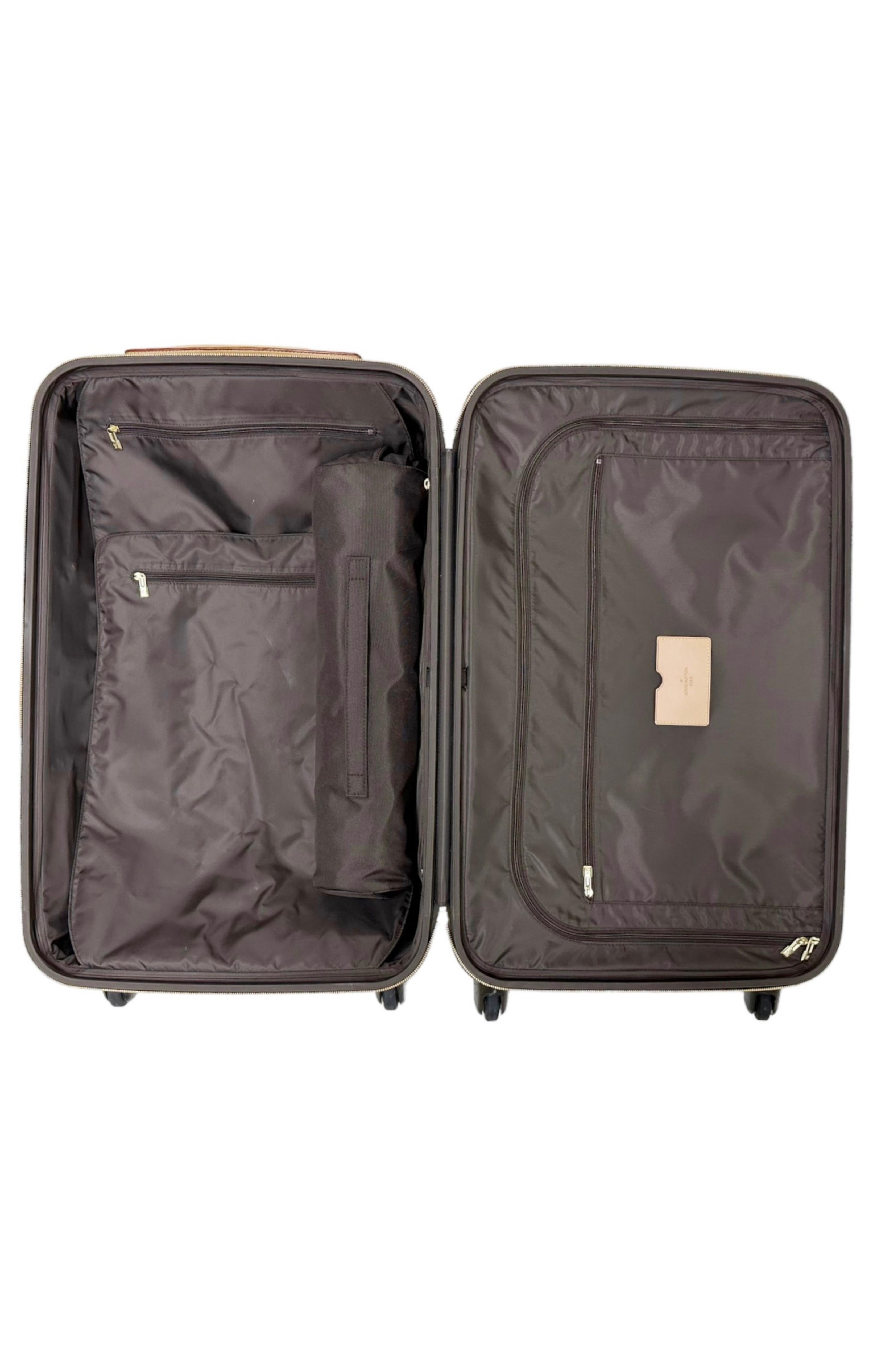 LOUIS VUITTON Luggage & Sleeve Set Size: 17.25" x 10" x 29"; 14.25" handle