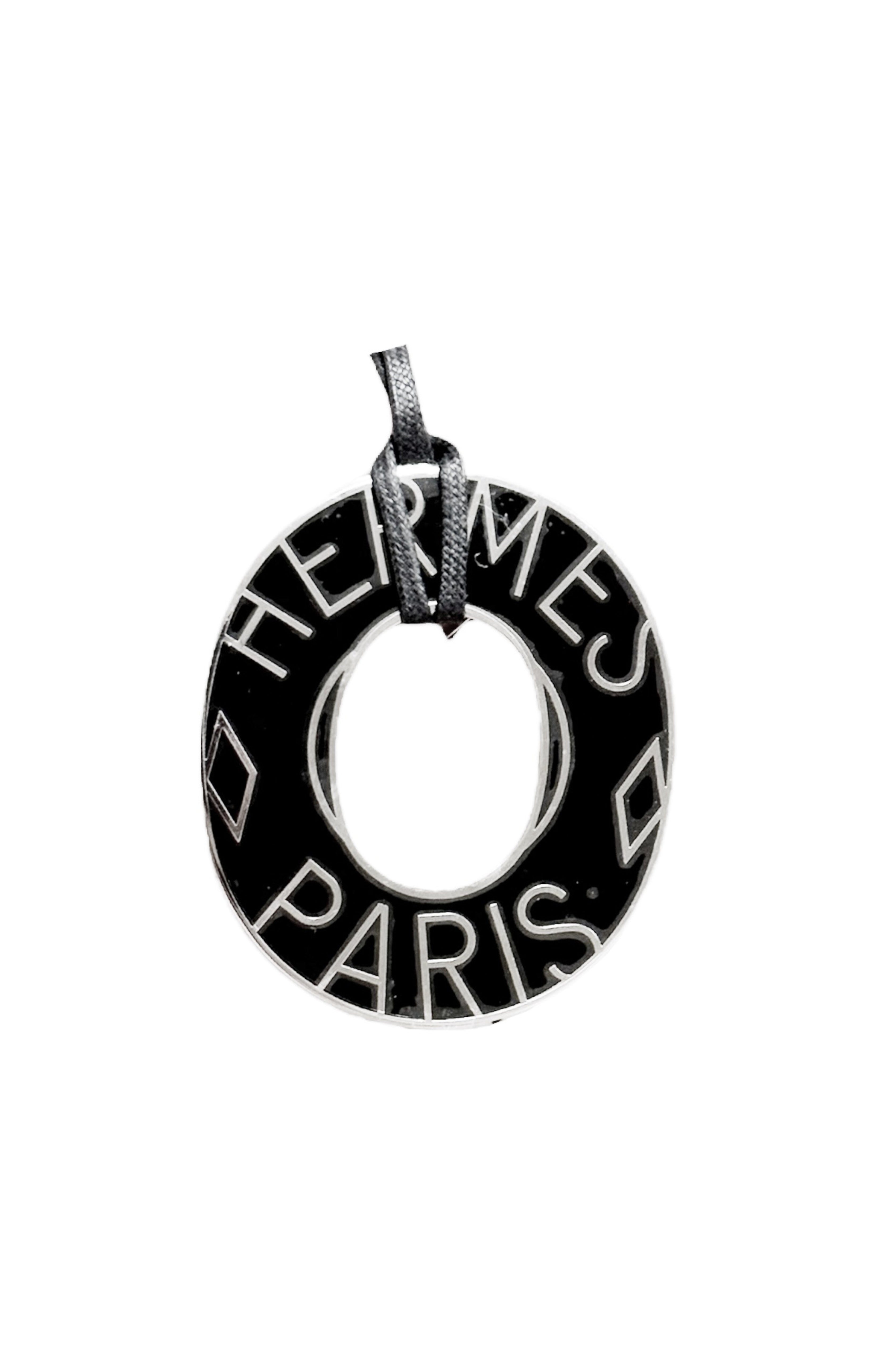 HERMÈS (RARE & NEW) Necklace Size: 19" x 3mm; Pendant: 2.25" x 2.75"