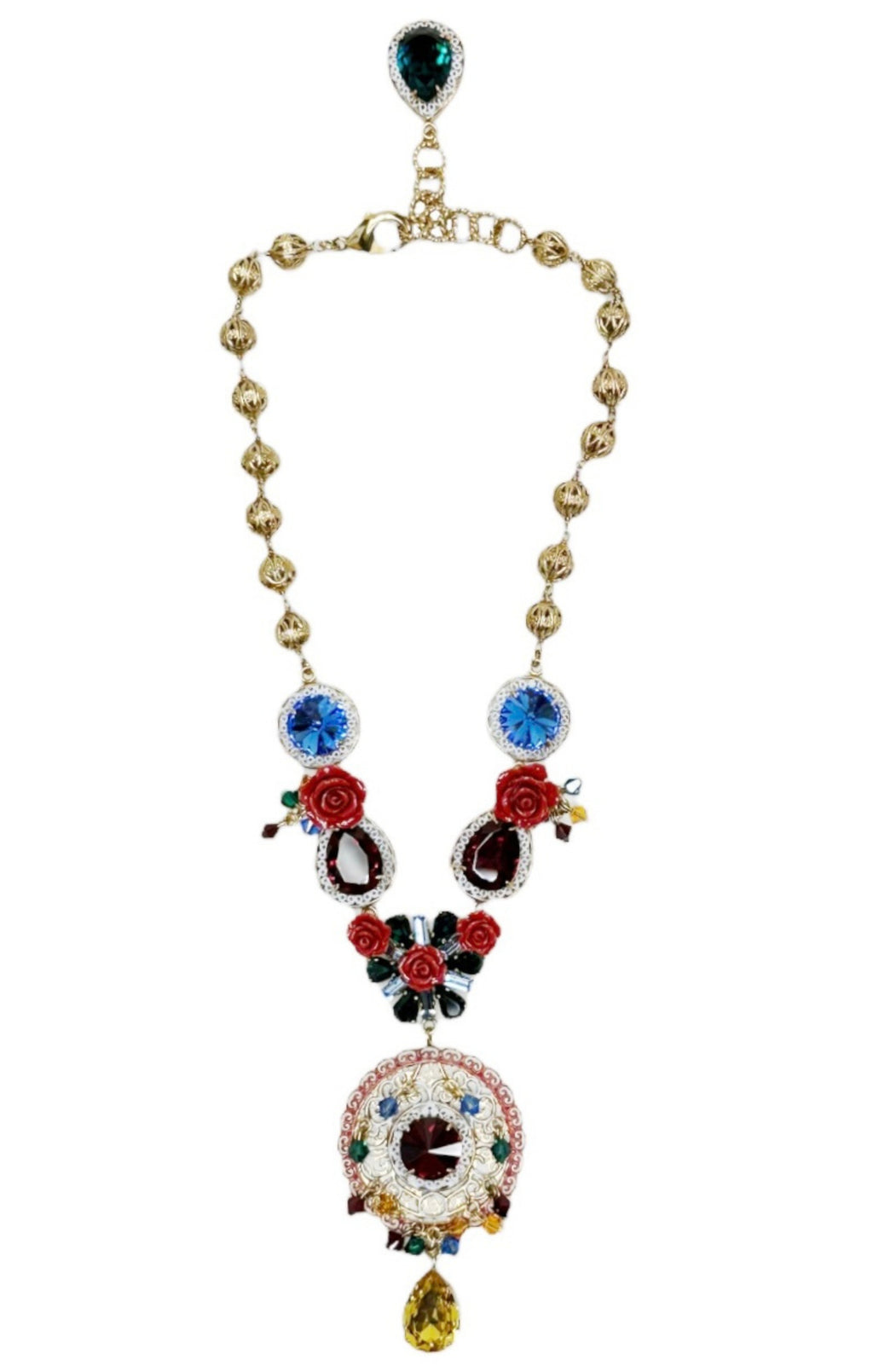 DOLCE & GABBANA (RARE & NEW) with tags Necklace Size: 22"-26" x 0.25"; Pendant: 1.625"