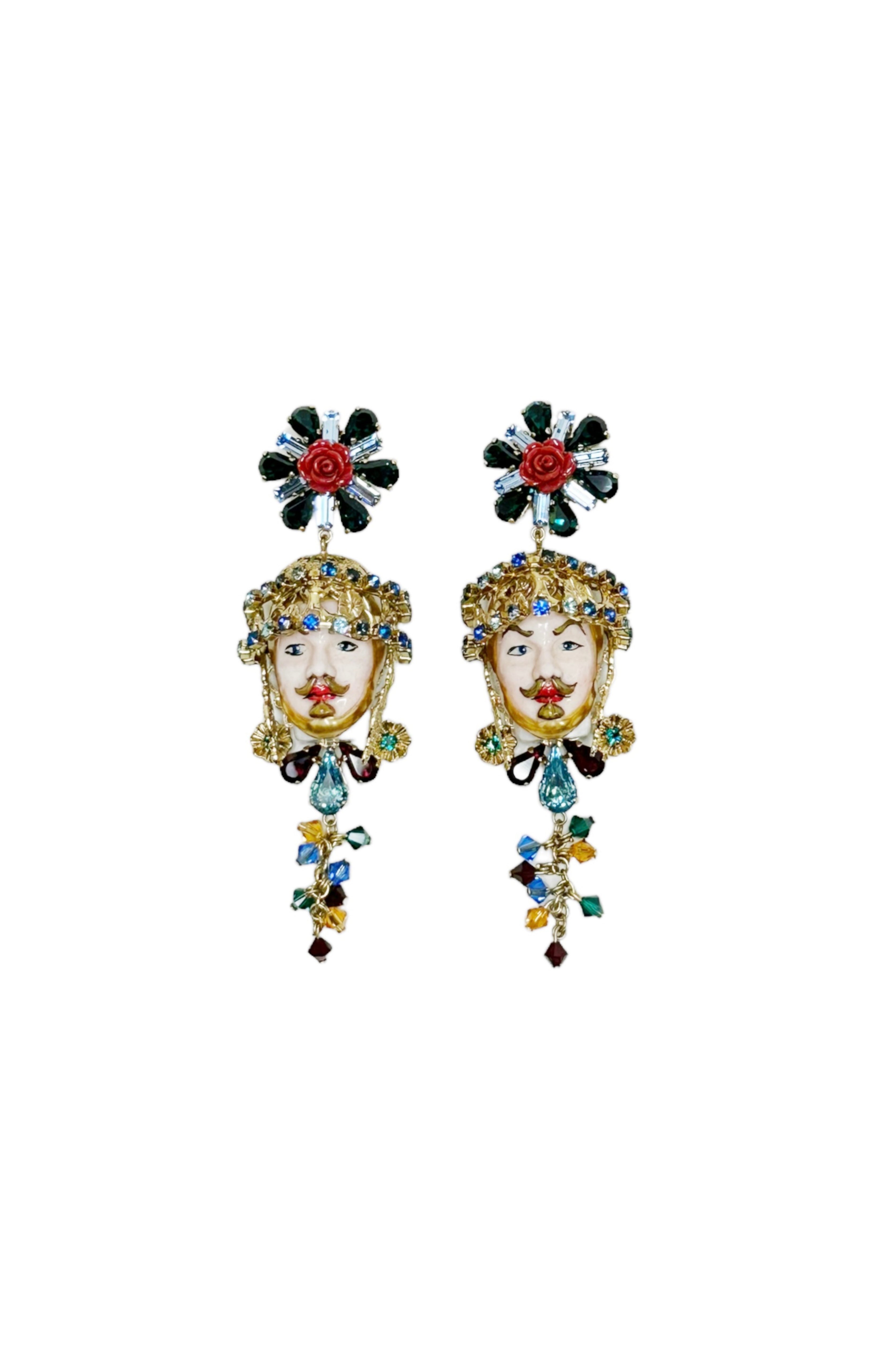 DOLCE & GABBANA (RARE & NEW) with box Earrings Size: 4.25" x 1.25"