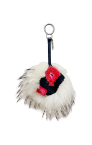 FENDI Keychain / Bag Charm Size: 5.5" x 7"; 3.5" drop handle