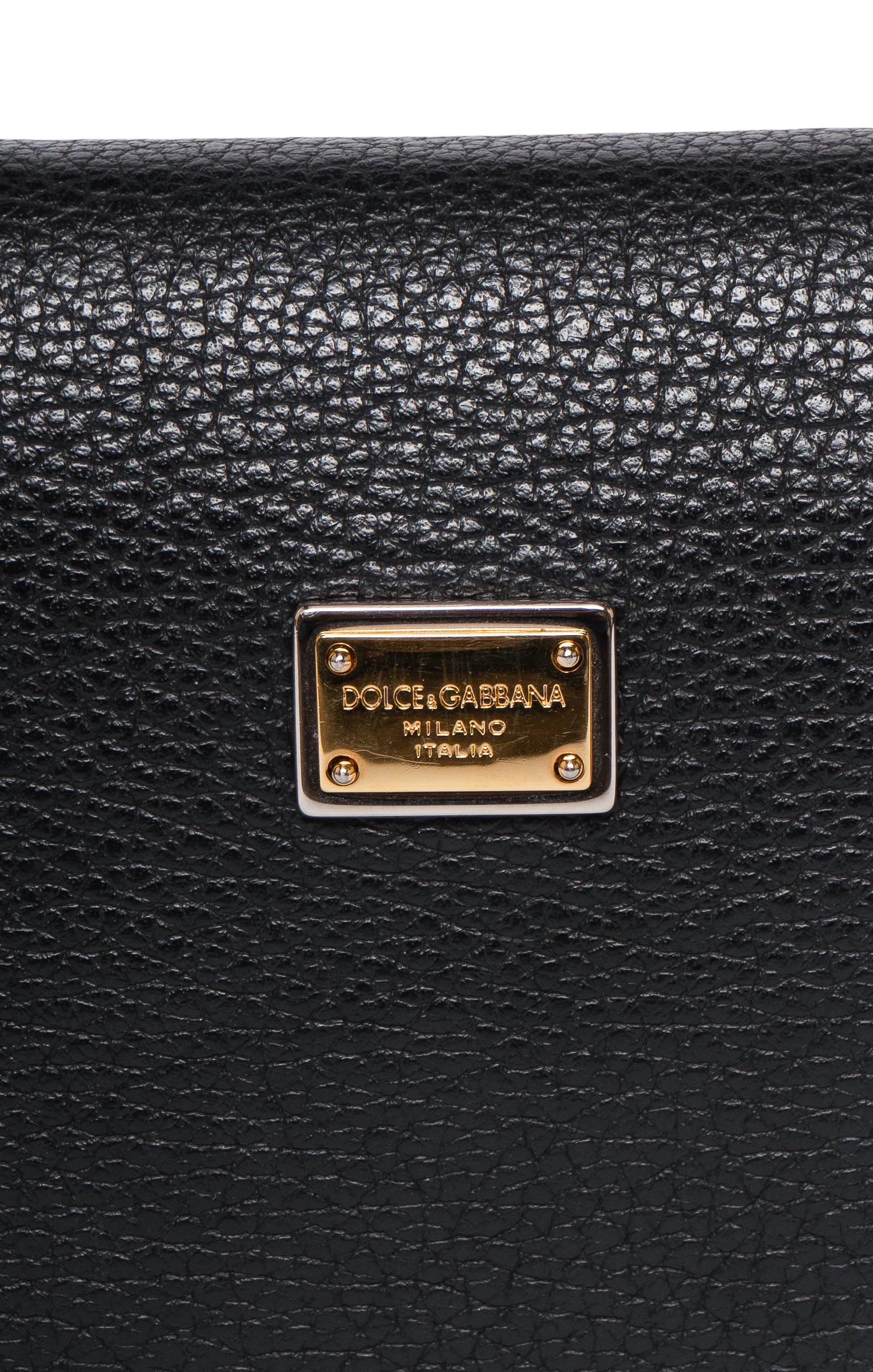 DOLCE & GABBANA (RARE) Bag Size: 7" x 1" x 4"; 2" drop handle