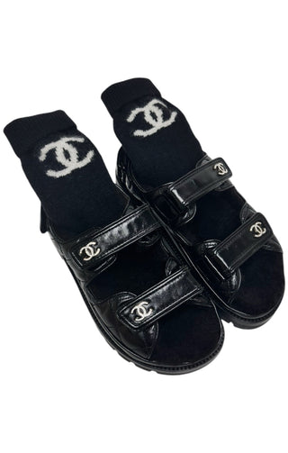 CHANEL (RARE) Sandals & Socks Set Size: Sandals - US 8, Socks - OSFM