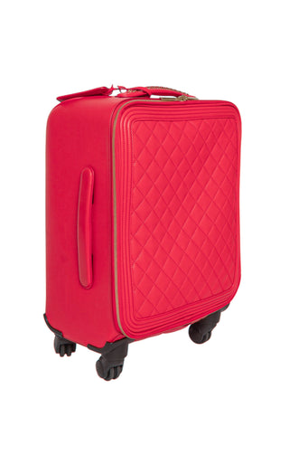 CHANEL (RARE) Luggage Size: 14" x 8.25" x 18"; 20" drop handle