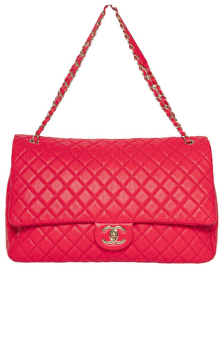 CHANEL (RARE) Handbag / Luggage Size: 17" x 5.625" x 10"; 12" drop handle