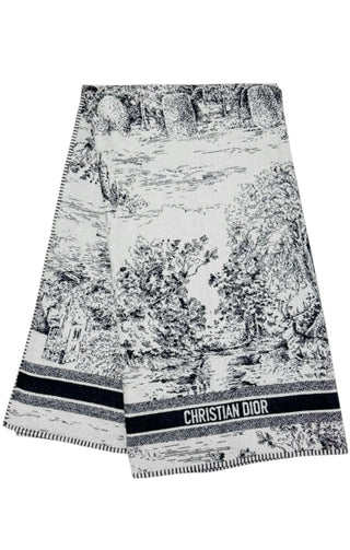 CHRISTIAN DIOR (RARE) Blanket / Shawl Size: 42" x 58"