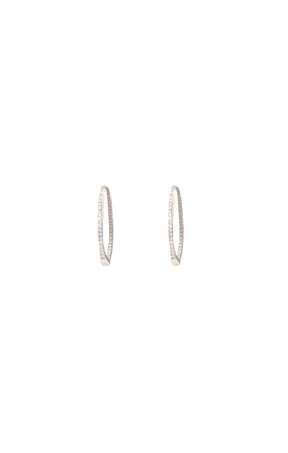 Diamond Earrings Size: 20mm x 1mm