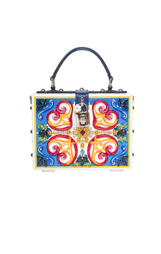 DOLCE & GABBANA (RARE) Handbag Size: 7.5" x 2.75" x 5.75"; 3.25" drop handle