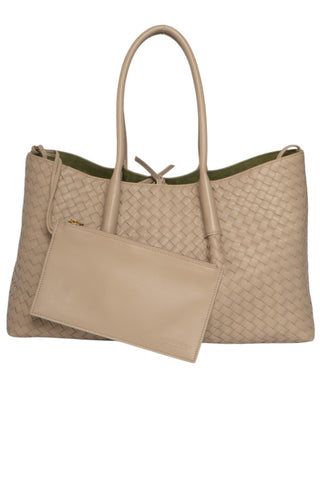 BOTTEGA VENETA Reversible Handbag Size: 16.375" x 6.25" x 10"; 8" drop handle