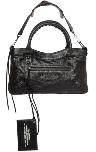 BALENCIAGA (NEW) Handbag Size: 13.25" x 2.25" x 6.75"; 5" drop handle