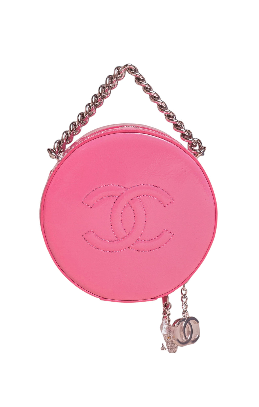 CHANEL (RARE & NEW) Bag Size: 6" x 2.5" x 6"; 2" drop handle