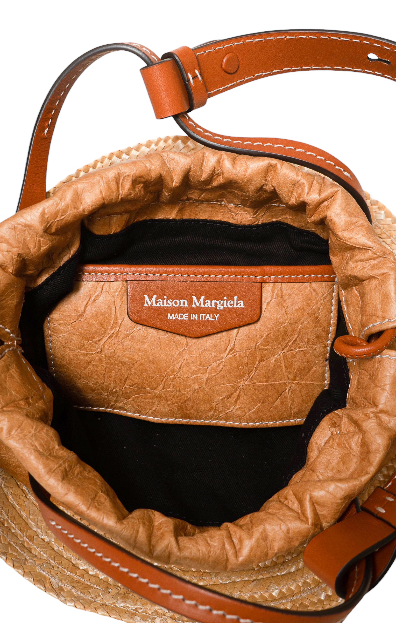 MAISON MARGIELA (RARE) Bag Size: 5.5" x 5.5" x 9.625"; 21" strap