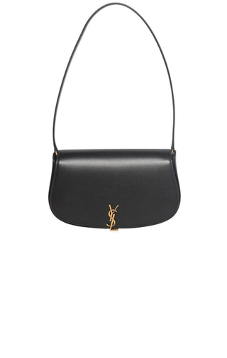 SAINT LAURENT Handbag Size: 8.25" x 1.75" x 5.25"; 9.25" drop handle