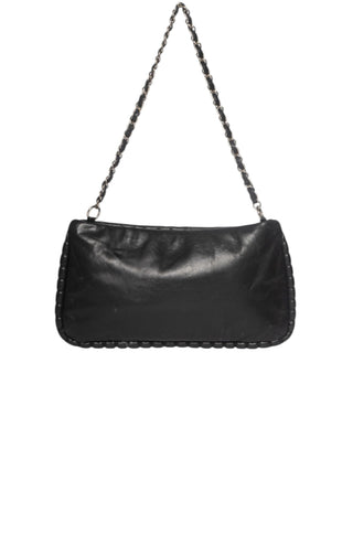 CHANEL (RARE) Handbag Size: 12" x 0.375" x 6.5"; 10" drop handle