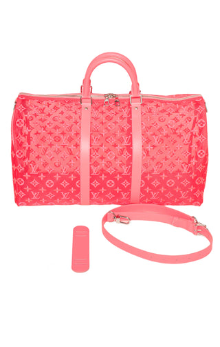 LOUIS VUITTON (RARE) Luggage Size: 21" x 8.625" x 11"; 4" drop handle