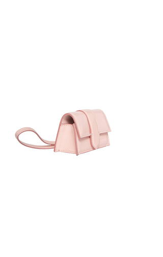 JACQUEMUS Change Purse Size: 3.5" x 1.5" x 2.125"; 6.5" drop handle