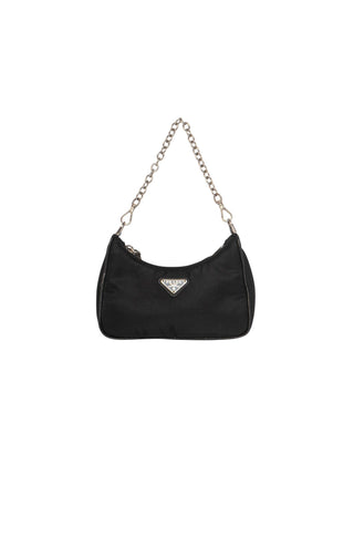 VINTAGE PRADA (RARE) Handbag Size: 6" x 1.75" x 4.25"; 5.375" drop handle