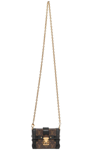 LOUIS VUITTON (RARE) Handbag Size: 4.25" x 1.5" x 2.825"; 39" chain