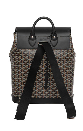 GOYARD (RARE) Backpack Size: 12.375" x 6" x 14"; 2.5" drop handle