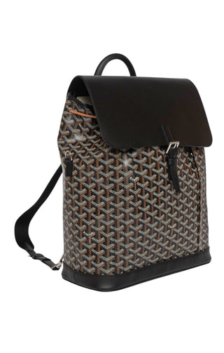 GOYARD (RARE) Backpack Size: 12.375" x 6" x 14"; 2.5" drop handle