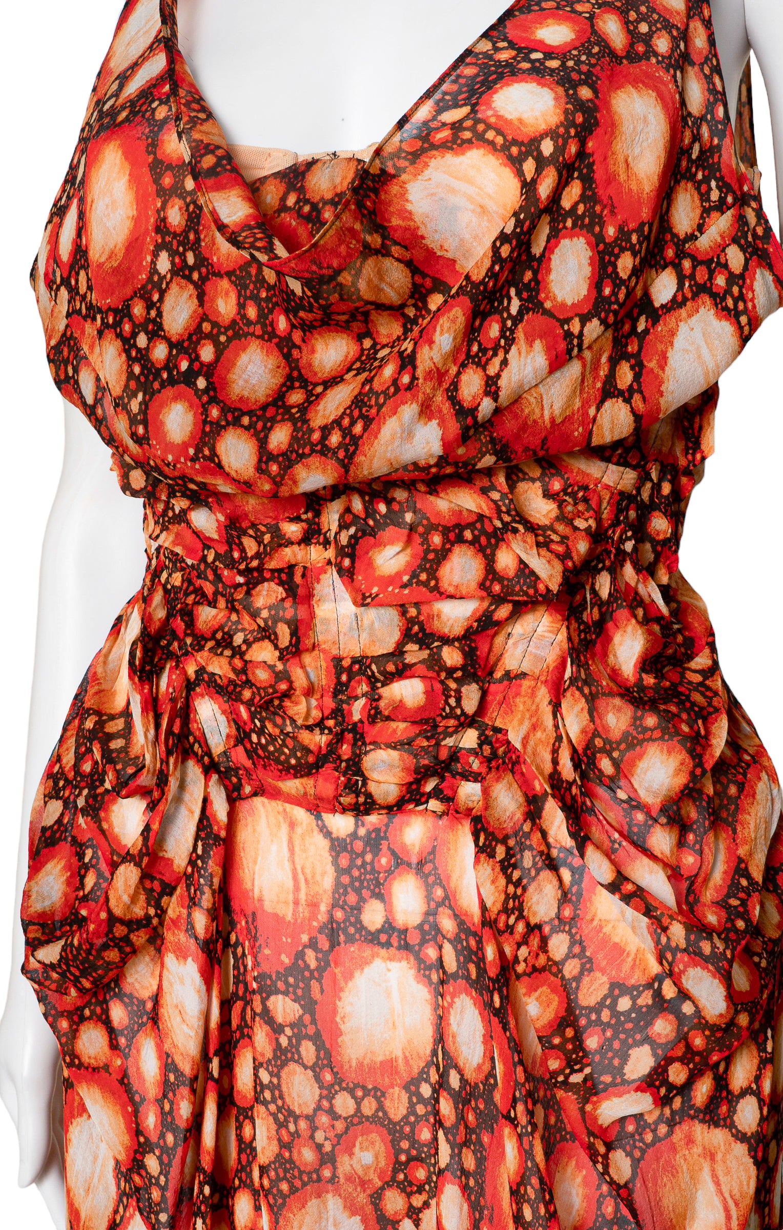 jean paul gaultier orange dress Y/Project, x Jean Paul Gaultier Trompe L'Oeil maxi dress, Women, Orange, US 6, Dresses, Materialmix