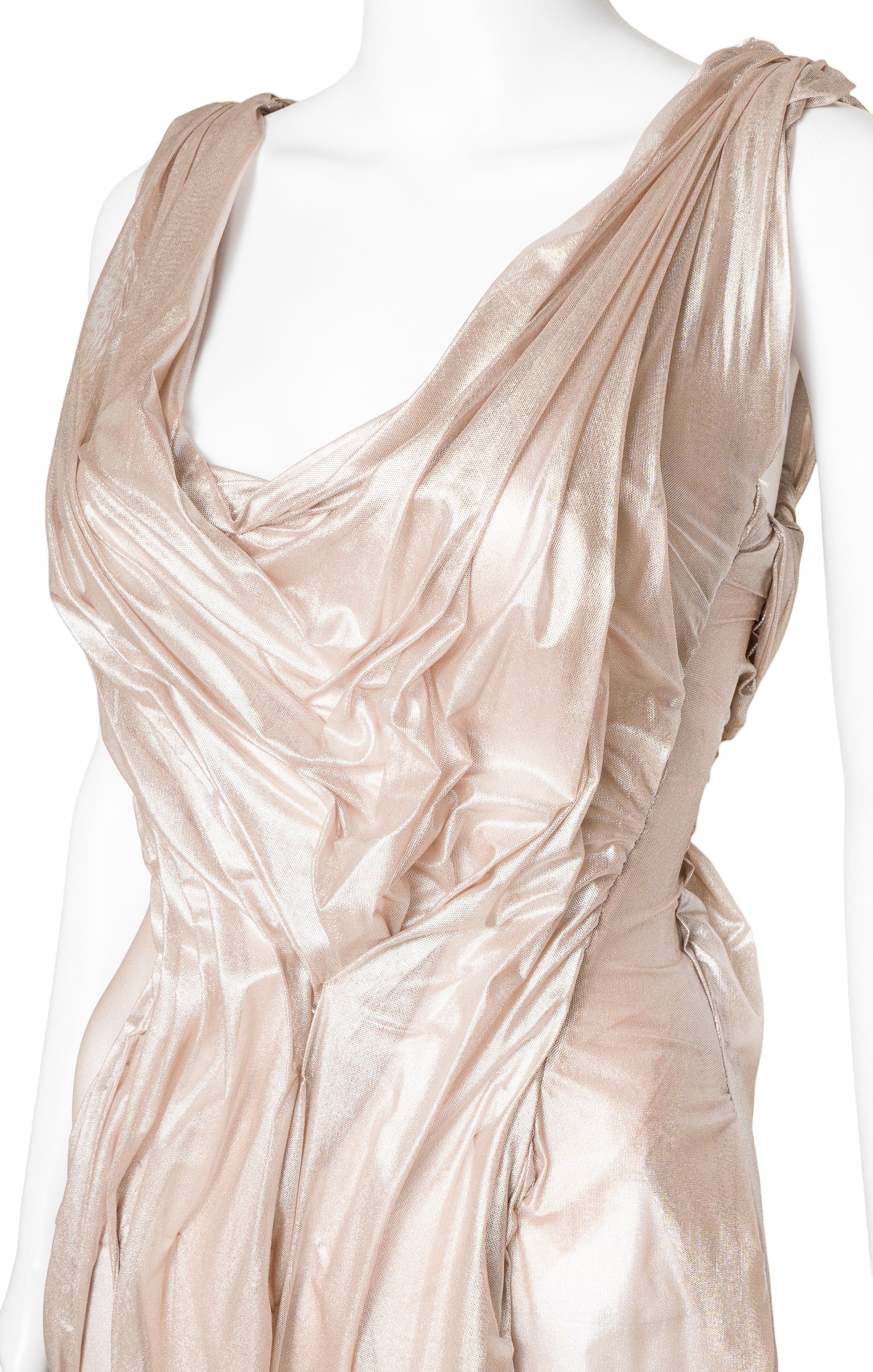 di petsa wet dress gold Gold Trident Charm Wetlook Mini Dress Di Petsa