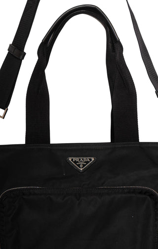 PRADA Bag Size: 12.5" x 7" x 12"; 9.25" drop handles