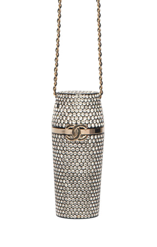 CHANEL (RARE) Lipstick Case / Handbag Size: 1.375" x 4"; 15" drop handle