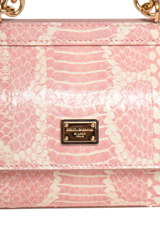 DOLCE & GABBANA (RARE) Handbag Size: 7.375" x 2.625" x 4.125"; 2.75" drop handle