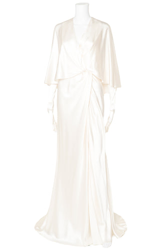 MONIQUE LHUILLIER COLLECTION (RARE) Dress & Gloves Set Size: Dress - US 8 Gloves - OSFM