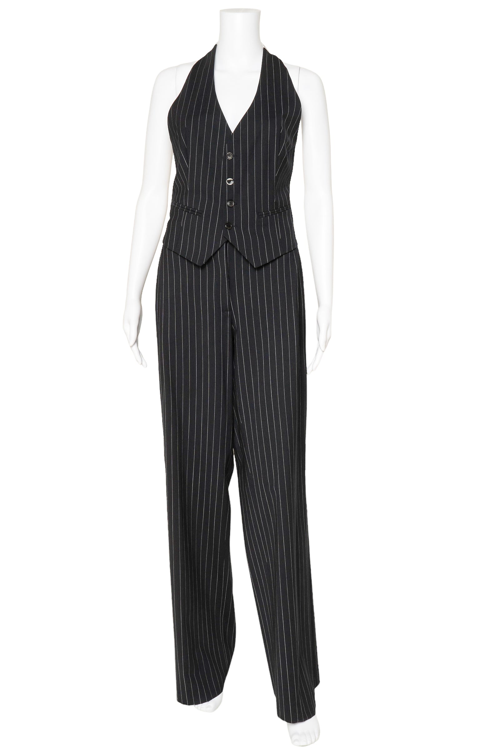 Pinstripe Black Men Suit 3 Pieces Business Blazer Vest Pants Single  Breasted Wedding Groom Work Wear Party Causal Tailored - AliExpress