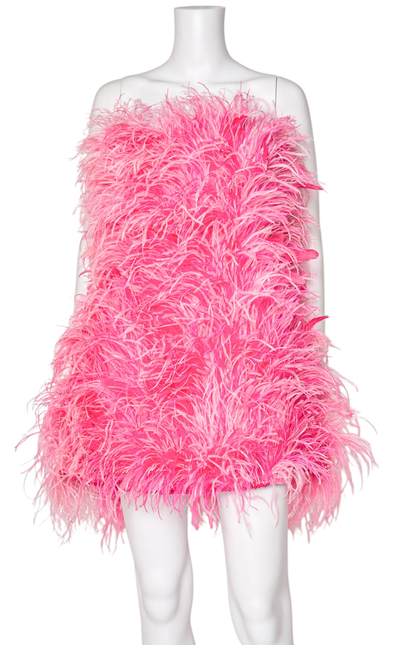attico pink feather dress Grosgrain And Feather-trimmed Tulle Midi Shirt Dress
