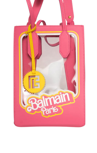 BALMAIN x BARBIE (RARE) Handbag Size: 7.75" x 4.825" x 11"; 5.75" drop handle