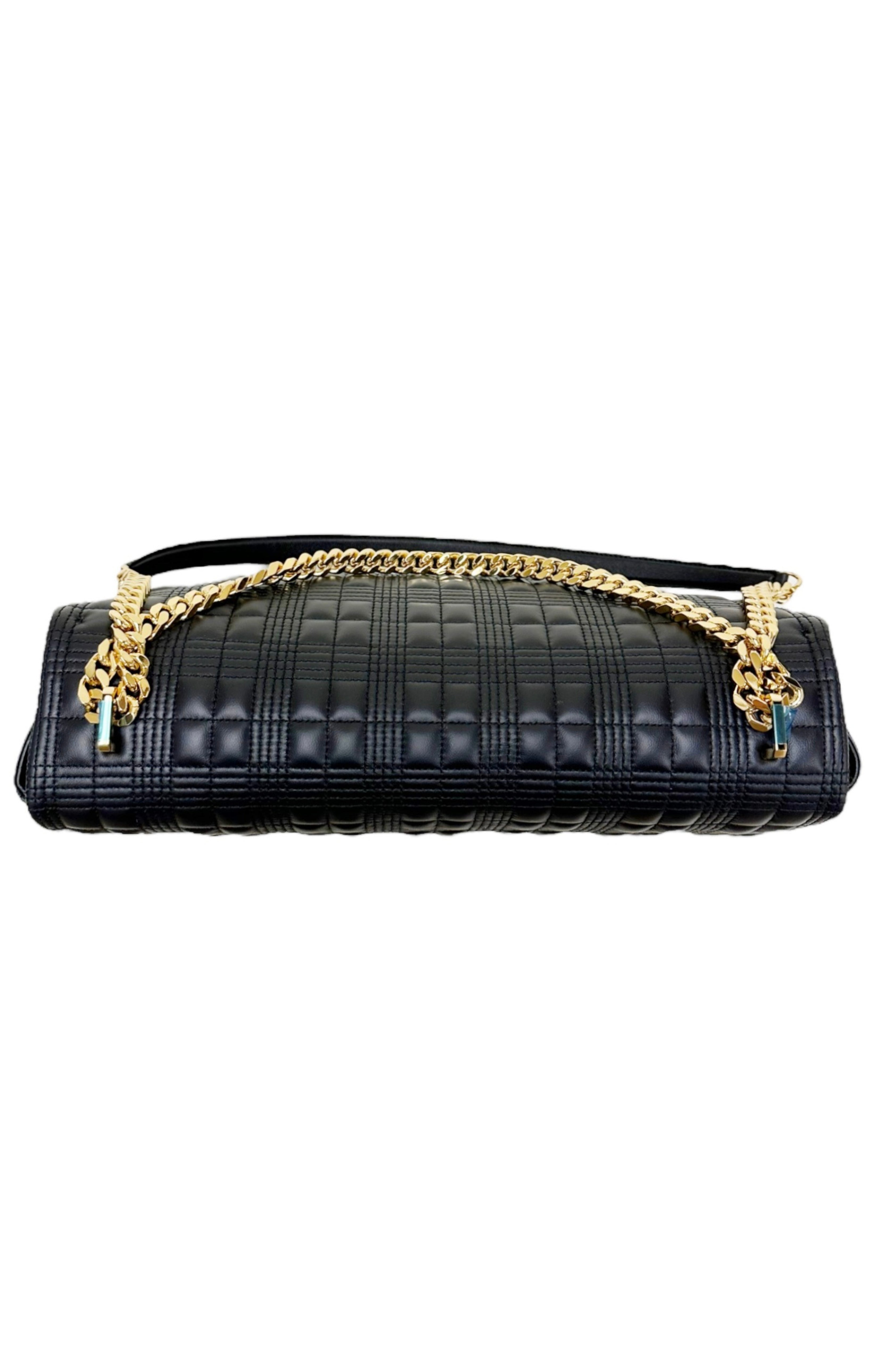 BURBERRY Bag Size: 14" x 3.25" x 8.25"; 16.75" strap