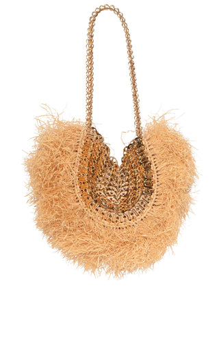 PACO RABANNE Handbag Size: 8" x 1" x 5.75"; 7" drop handle