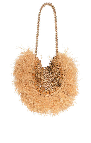 PACO RABANNE Handbag Size: 8" x 1" x 5.75"; 7" drop handle